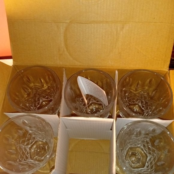 STUDIO FINE CRYSTAL 4 1/2 oz FOOTED CLEAR GLASSES BY GODINGER - Picture 11 of 12